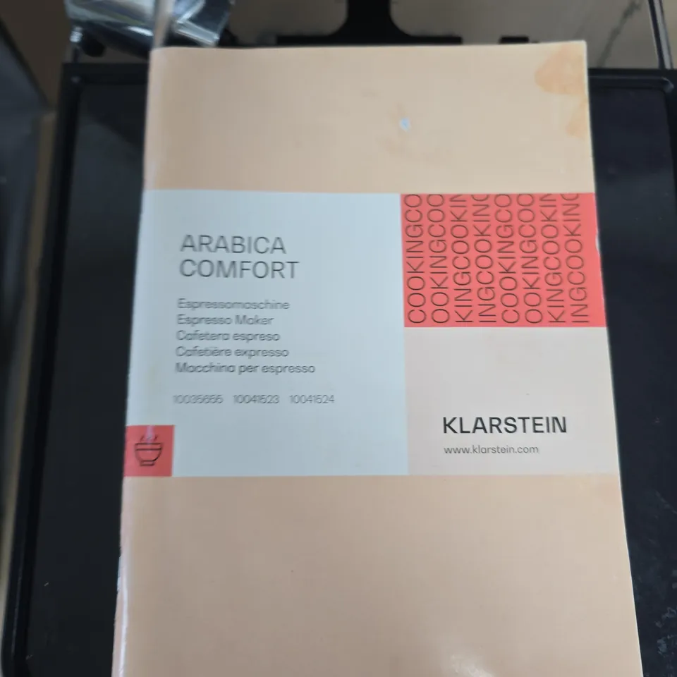 KLARSTEIN ARABICA COMFORT ESPRESSO MACHINE - BLACK
