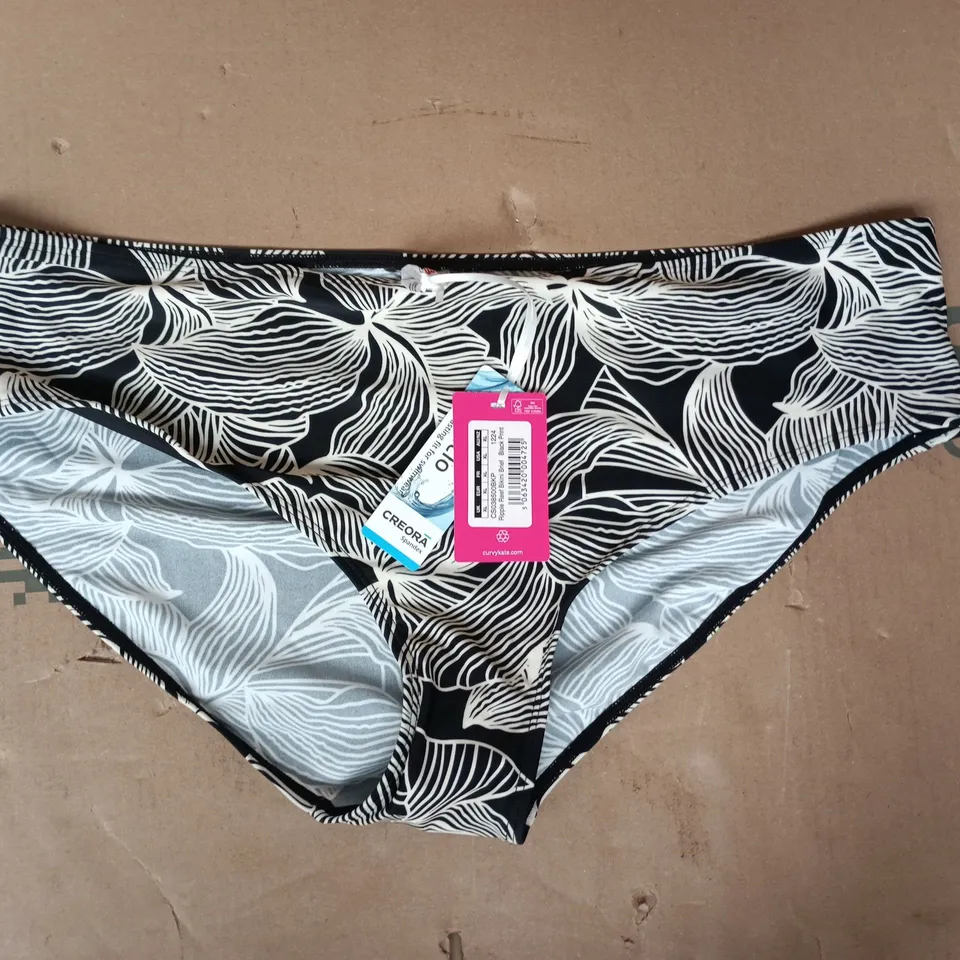 CURVY KATE RIPPLE REEF BIKINI BRIEF IN BLACK PRINT SIZE XL