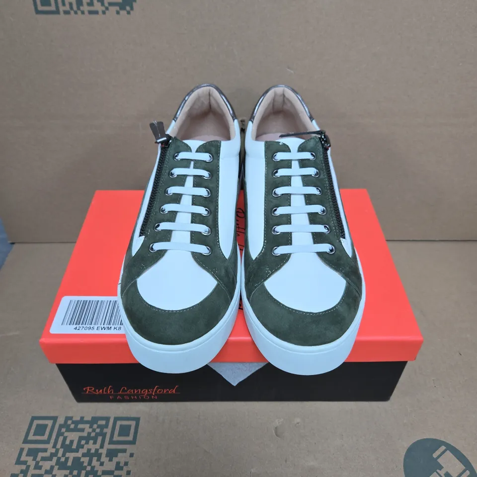 RUTH LANGSFORD LEATHER LUXE 2.0 TRAINER SIZE 8