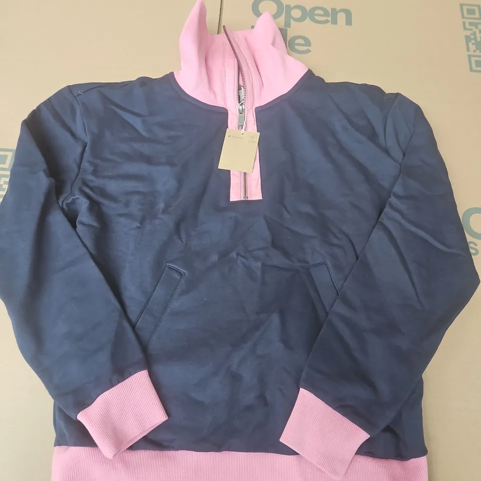 BODEN COLOURBLOCK SWEATSHIRT IN PINK/NAVY - MEDIUM