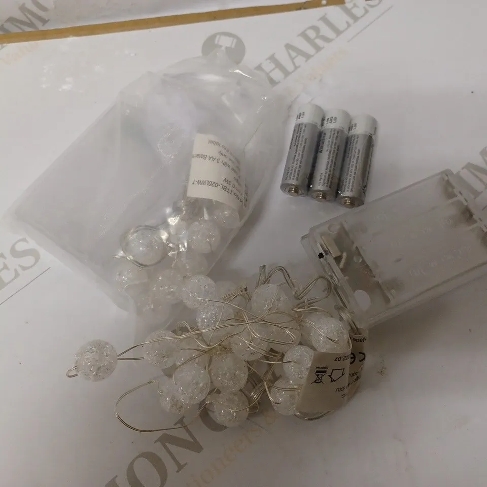 HOME REFLECTIONS SET OF 2 BALL 20 LED BATTERY LIGHT STRANDS