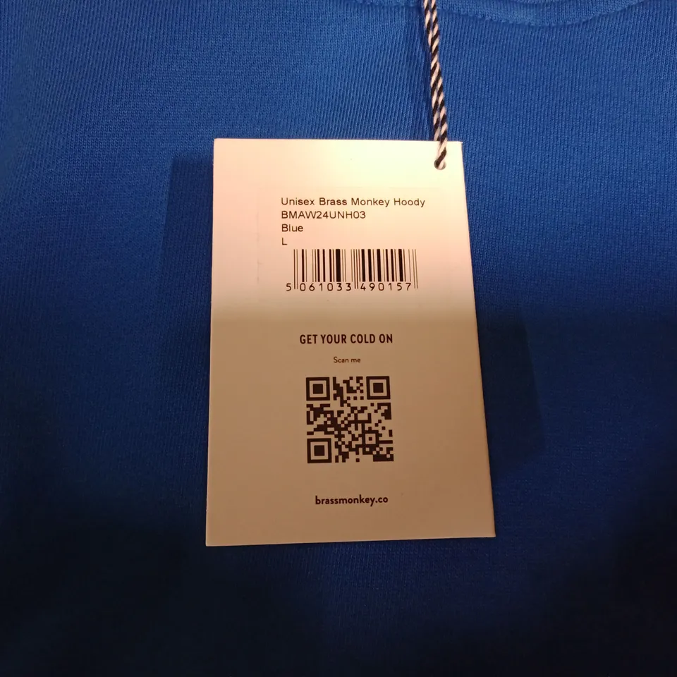 BRAND NEW BRASS MONKEY UNISEX HOODIES - APPROXIMATELY 7X // BLUE // BMAW24UNH03 // SIZE: L