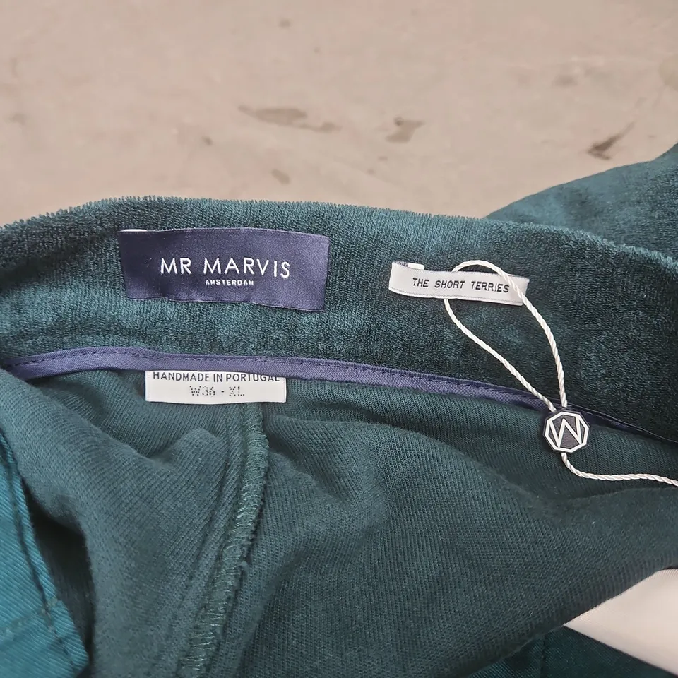 MR MARVIS TERRIES MEN’S SHORTS – TEAL VELOUR, DRAWSTRING, XL