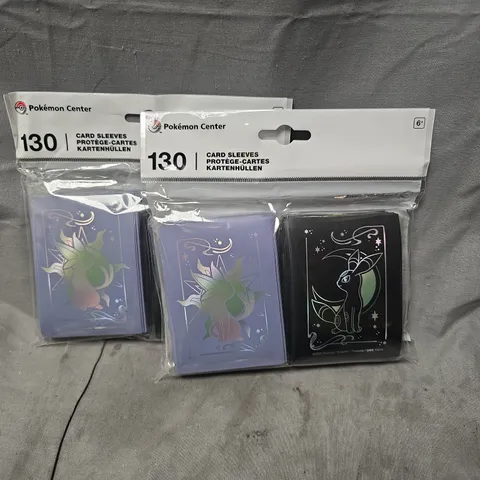 LOT OF 2 POKEMON CENTER 130 CARD SLEEVE PACKS