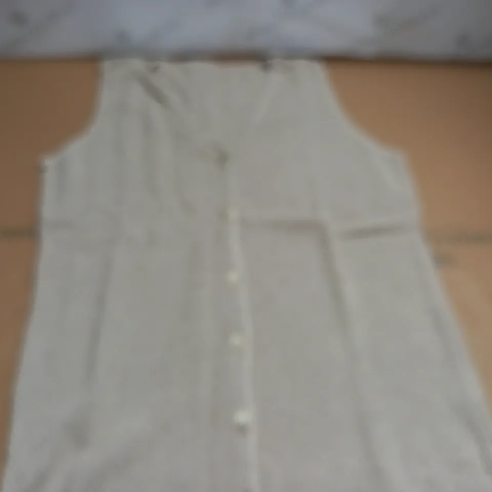 LOT OF APPROXIMATELY 30 BRAND NEW SLEEVELESS CARDIGANS - SIZE UNSPECIFIED