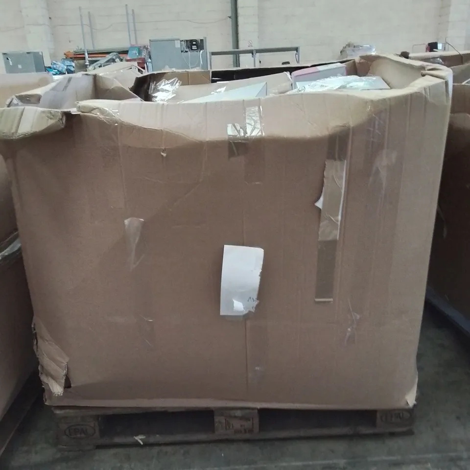 PALLET CONTAINING VARIOUS HOME ELECTRONICS LIGHTS AND FITTING ETC.