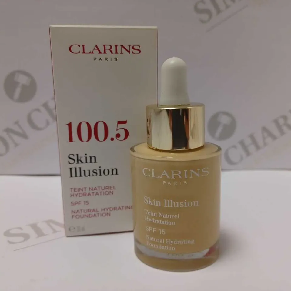 CLARINS SKIN ILLUSION NATURAL HYDRATING FOUNDATION 30ML - #100.5 CREAM