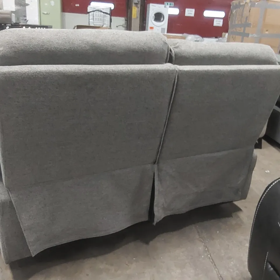 QUALITY DESIGNER FABRIC UPHOLSTERED MANUAL RECLINER 2 SEATER SOFA 