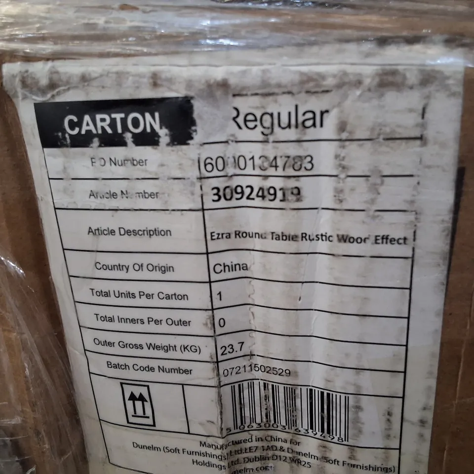 PALLET OF ASSORTED FLAT PACK FURNITURE PARTS TO INCLUDE VARIOUS DINING TABLE PARTS