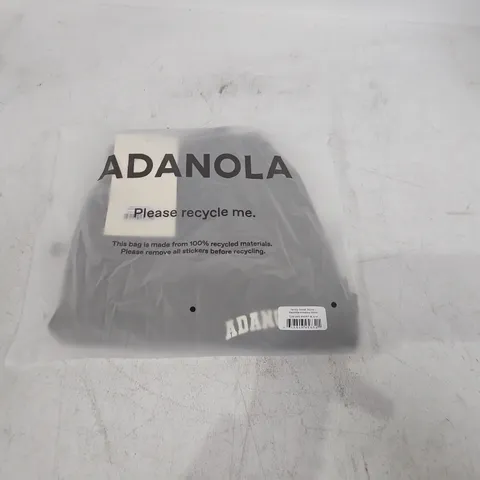 BAGGED ADANOLA VARSITY SWEAT SHORTS - BLACK/MARSHMALLOW WHITE, UK M
