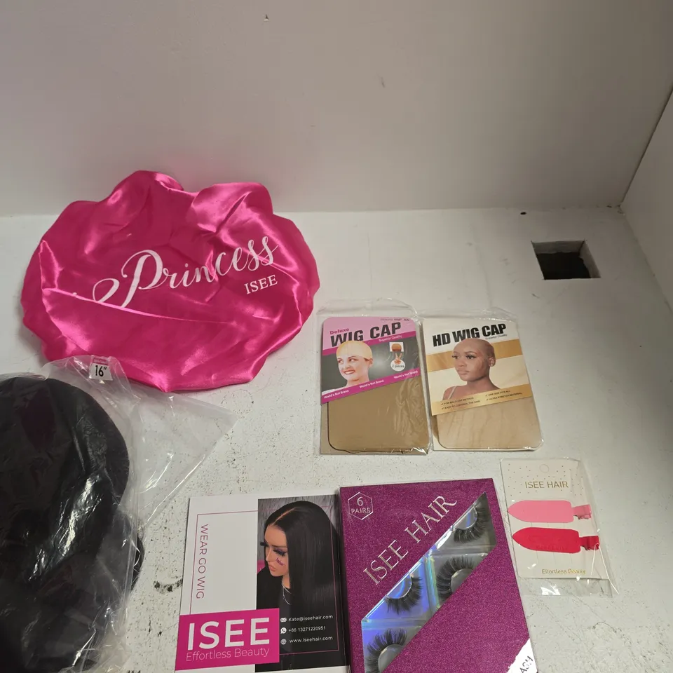 ISEE HAIR PRINCESS COLLECTION WIG – BLACK, BOXED WITH WIG CAP PACKS