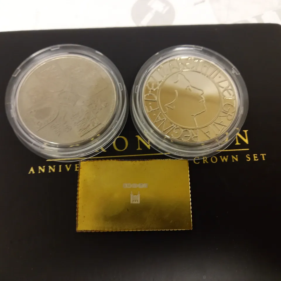 THE CORONATION ANNIVERSARY INGOT & CROWN SET 2003