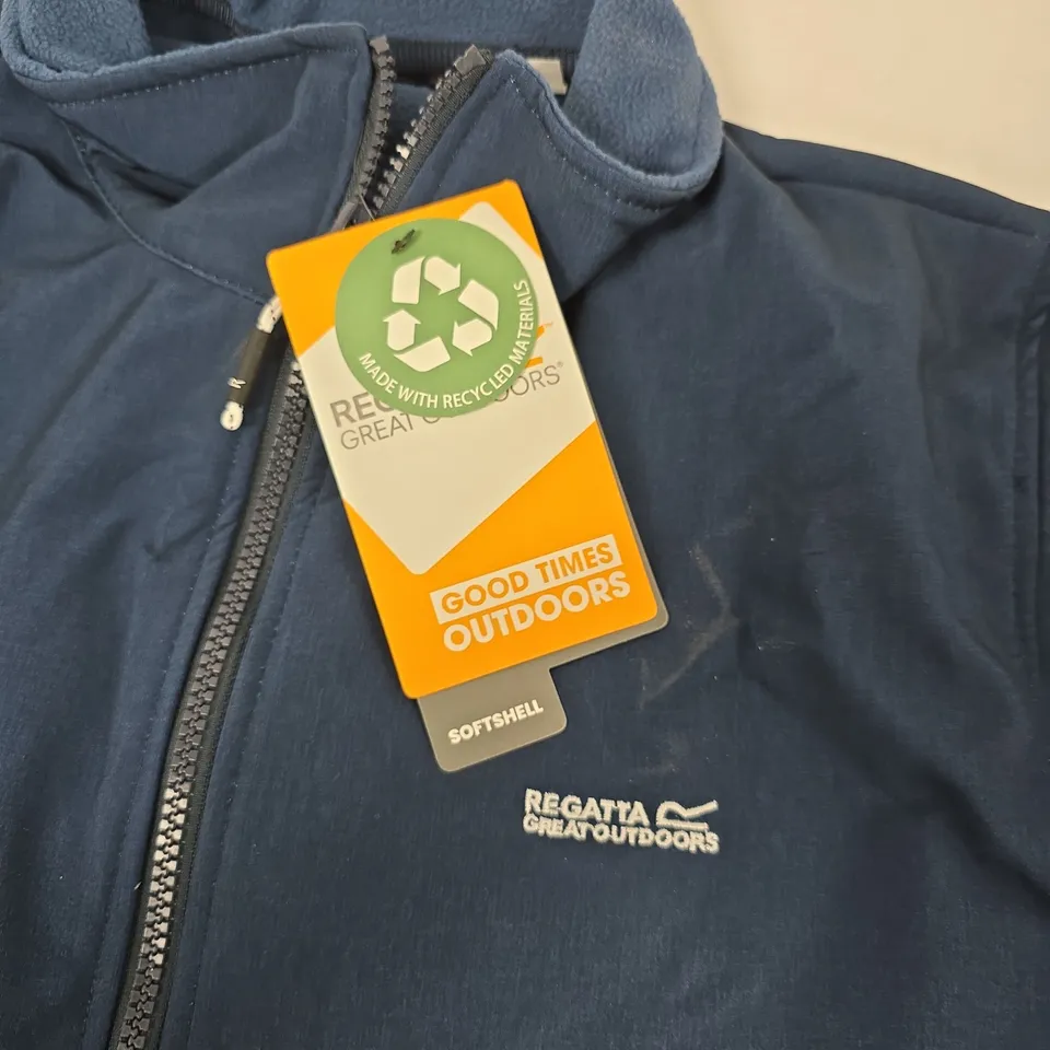 UK 18 REGATTA GREAT OUTDOORS NAVY SOFTSHELL JACKET