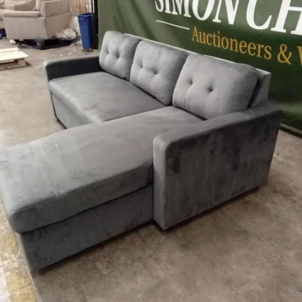 DESIGNER 3 SEATER CHAISE PULL-OUT SOFA BED