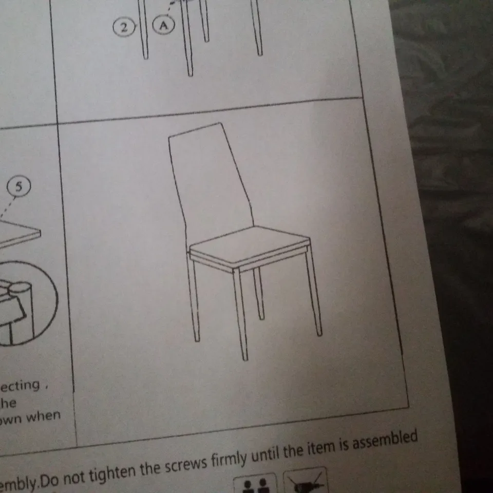 BOXED SET OF 6 GREY METAL DINING CHAIRS