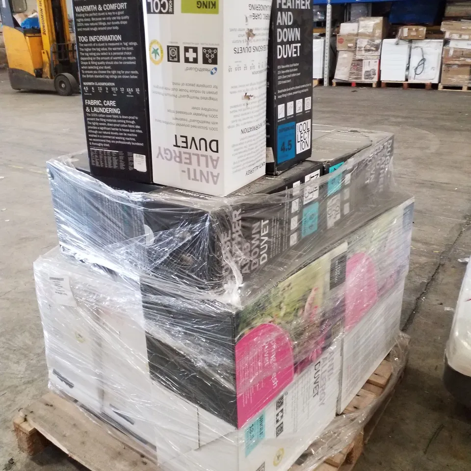 PALLET CONTAINING APPROXIMATELY 19 ASSORTED BOXED DUVETS