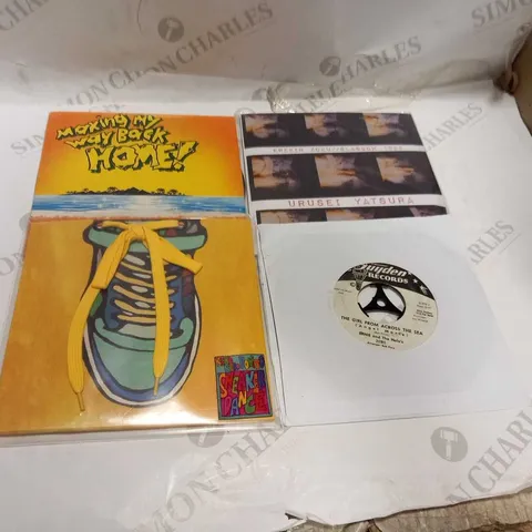 4 ASSORTED VINYL RECORDINGS TO INCLUDE; MAKING MY WAY BACK HOME, EREKIN ZOKU GLASGOW 1999, KERO KERO BONITO SNEAKER DANCE AND ANGEL MARIE