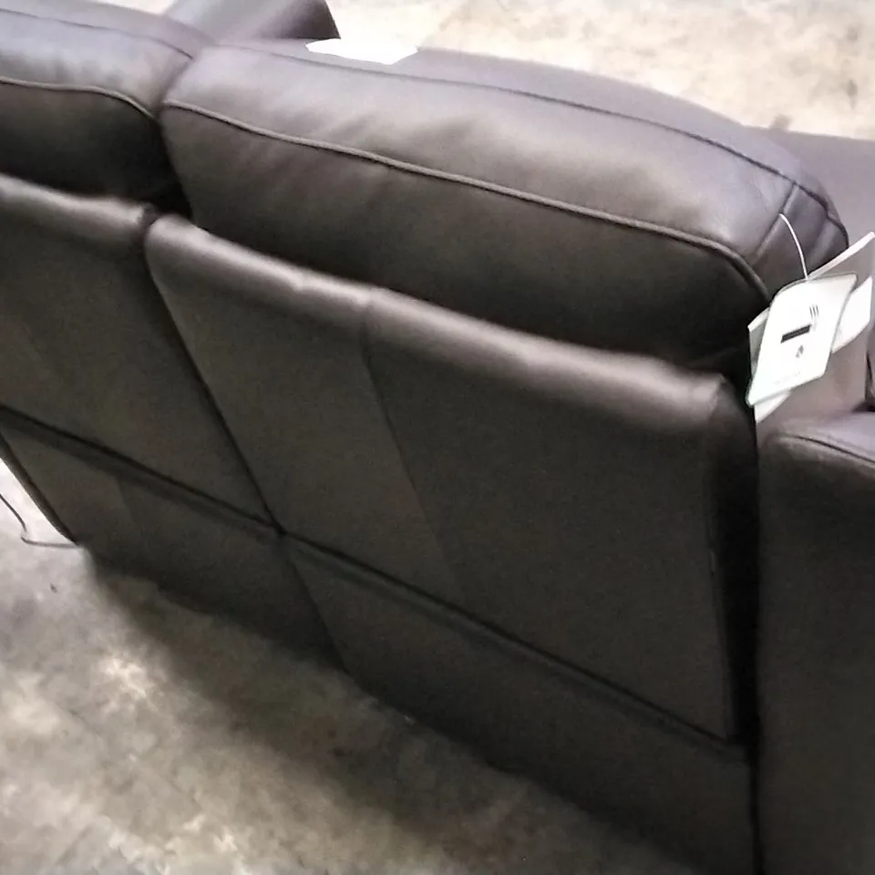 QUALITY ITALIAN DESIGNER AVOLA POWER RECLINER LOVESEAT CHOCOLATE LEATHER