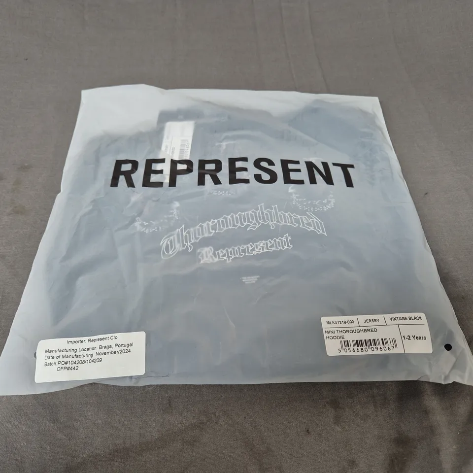 BAGGED REPRESENT MINI THOROUGHBREED HOODIE - SIZE 1/2 YEARS