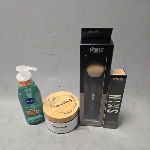 APPROXIMATELY 13 ASSORTED HEALTH & BEAUTY ITEMS TO INCLUDE - BPERFECT BRUSH , SUGAR RUSH SURGARING WAX , NIVEA SKIN CLEAR ETC