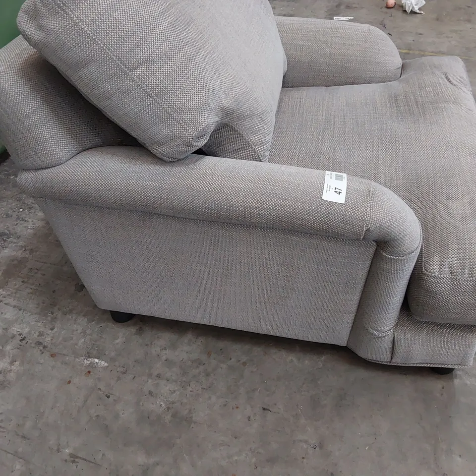 QUALITY BRITISH MADE LOUNGE Co EASY CHAIR GREY FABRIC 