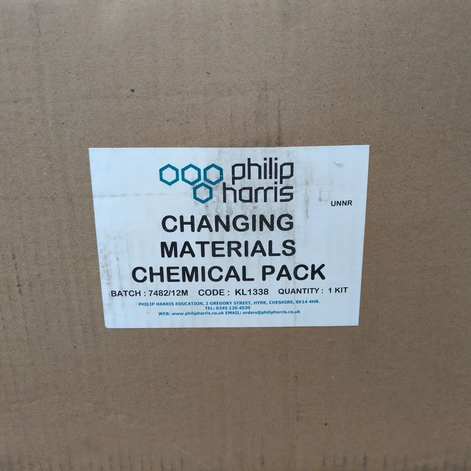 BRAND NEW PHILIP HARRIS CHANGING MATERIALS CHEMICAL PACK – 1 KIT