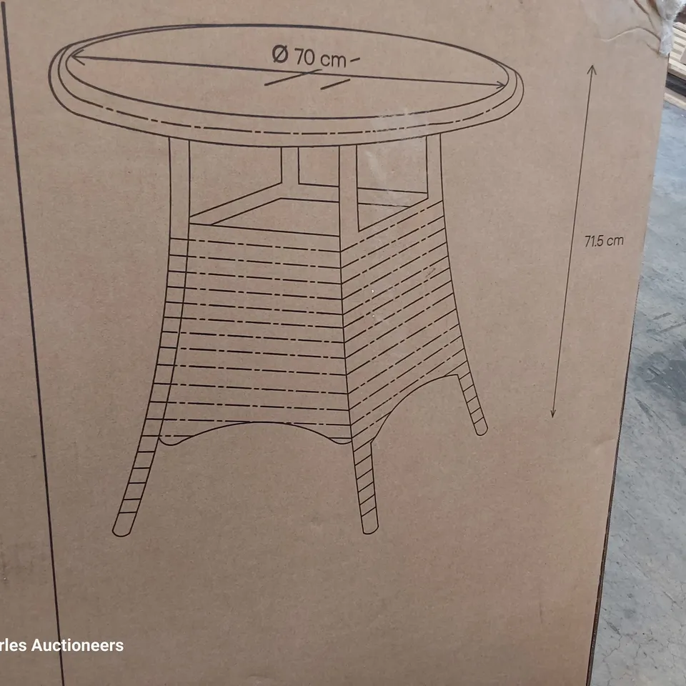 BOXED GOODHOME VIRGINIA WICKER DINING TABLE 