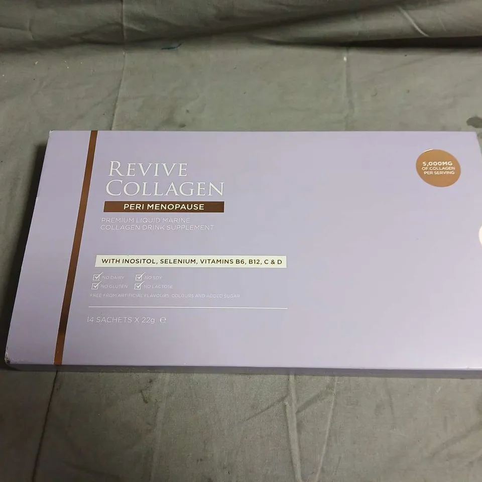 REVIVE COLLAGEN PERI-MENOPAUSE - LIQUID MARINE COLLAGEN DRINK SUPPLEMENT, 14 SACHETS X 22G