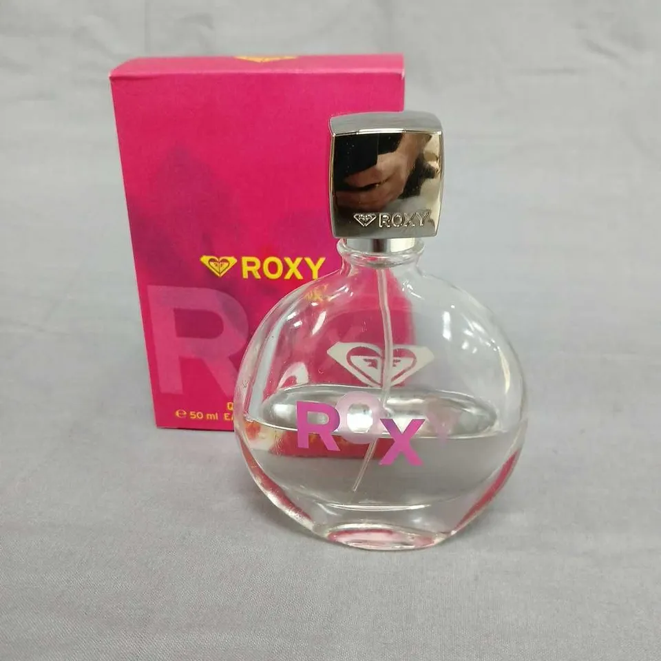 TWELVE BOXES OF ASSORTED SIZES OF ROXY BY QUIKSILVER EAU DE TOILETTE 