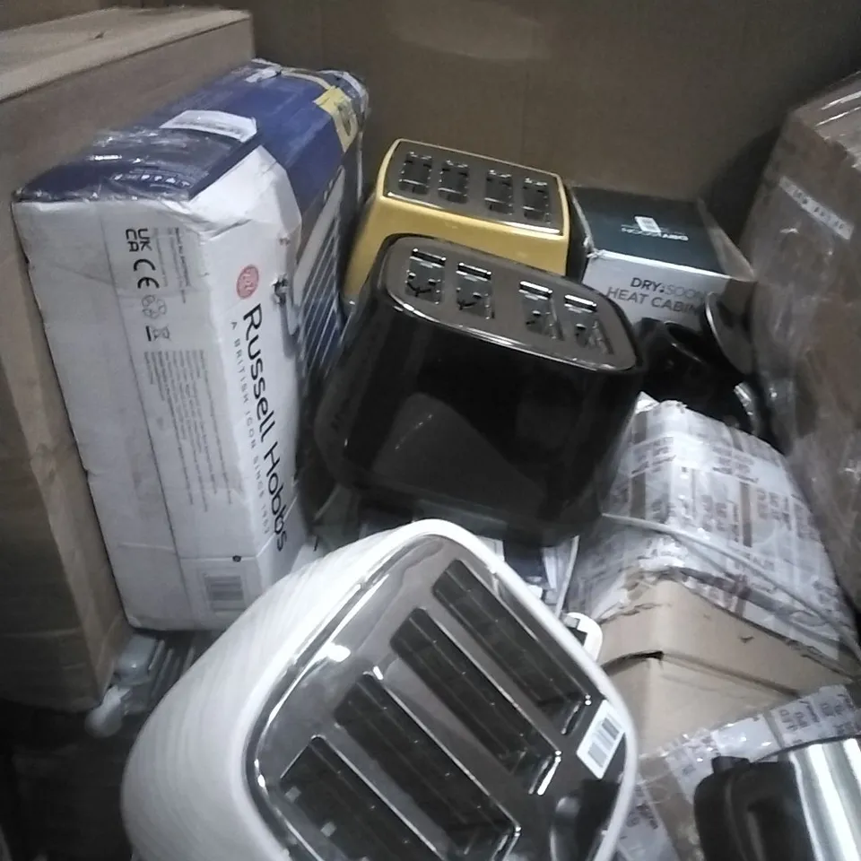 PALLET TO CONTAIN ELECTRICAL HOUSEHOLD GOODS INCLUDING; TOASTER, CORDLESS FOOD CHOPPER, KETTLE
