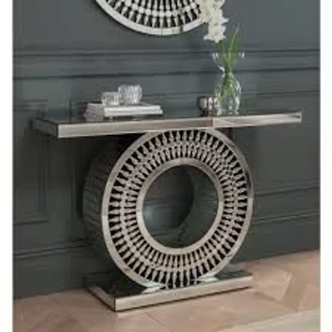 BRAND NEW HOMESDIRECT365 CRYSTAL MIRRORED CONSOLE TABLE 120×40×80CM