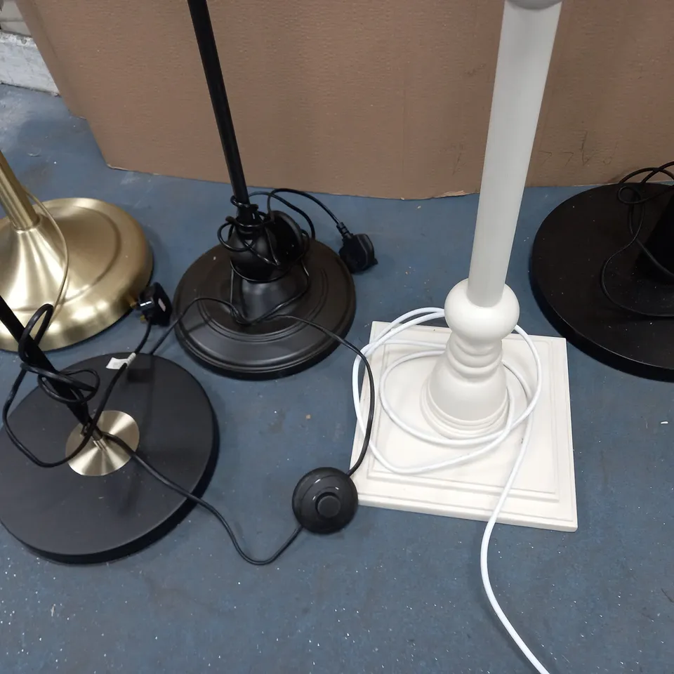 LOT OF 5 ASSORTED FLOOR LAMPS TO INCLUDE LAURA ASHLEY