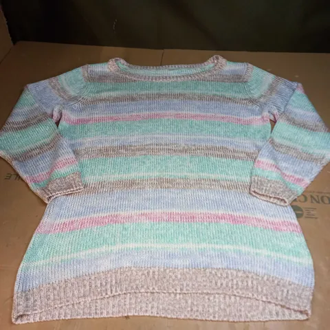 H&M STRIPED KNITTED JUMPER - SIZE 18