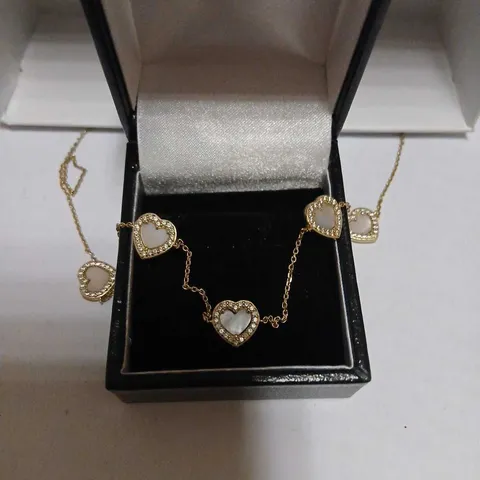 DIAMONIQUE 0.7CT TW HEART 45CM NECKLACE STERLING SILVER 