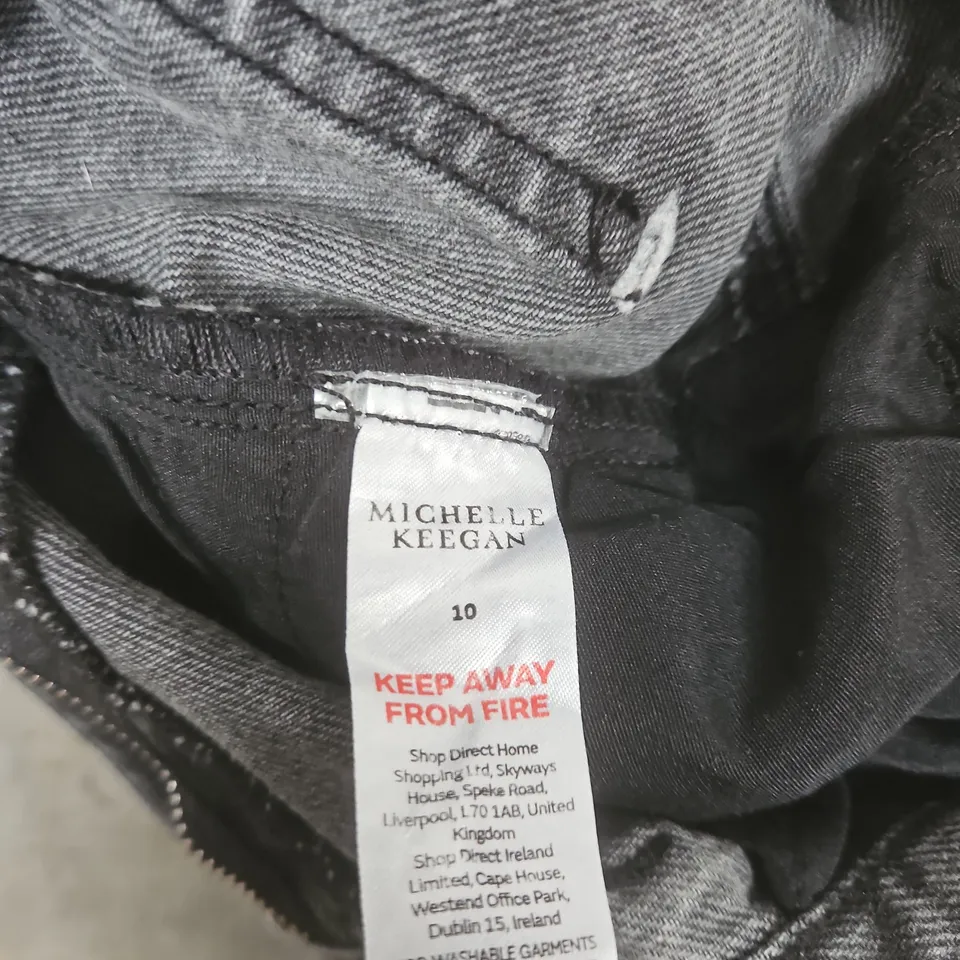 MICHELLE KEEGAN DENIM JEANS – GREY, UK 10