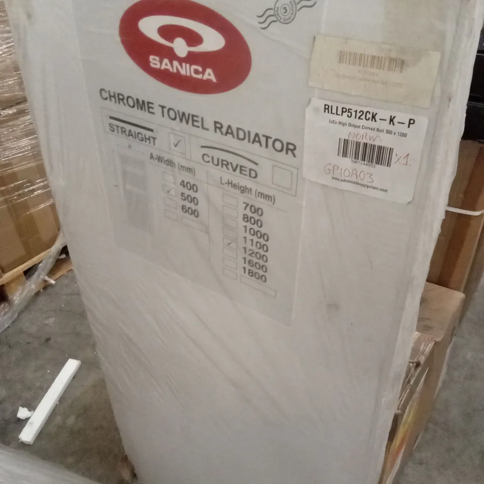 BOXED SANICA LOCO CHROME TOWEL LADDER RADIATOR 500 X 1200mm