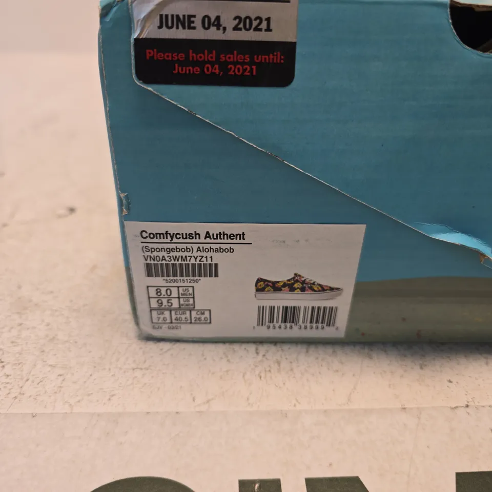VANS SPONGEBOB SQUAREPANTS SHOES – UK 7 (US 8) – BOXED