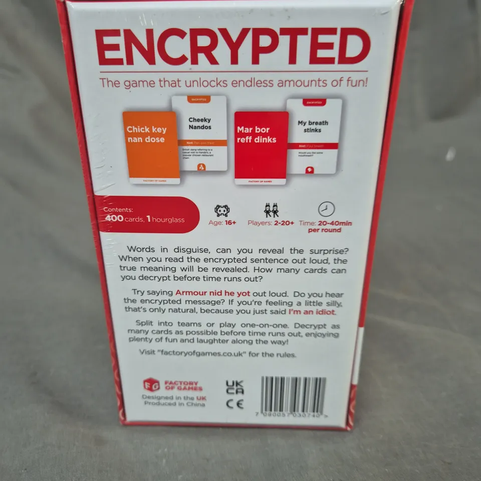 SEALED ENCRYPTED CARD GAME