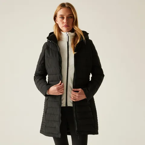 BRAND NEW REGATTA WOMEN'S ANDRIA PADDED JACKET IN BLACK SIZE UK 18