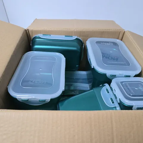 LOCKNLOCK 10 PIECE ASSORTED SHAPE STORAGE SET GREEN