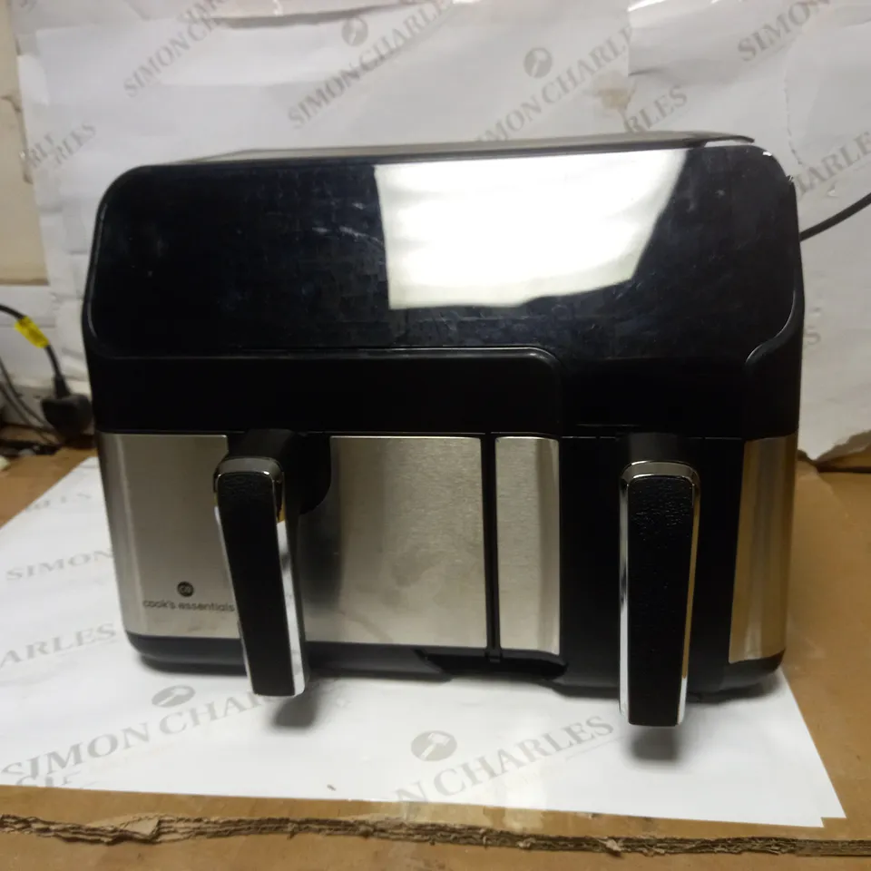 COOKS ESSENTIALS DUAL BASKET AIR FRYER
