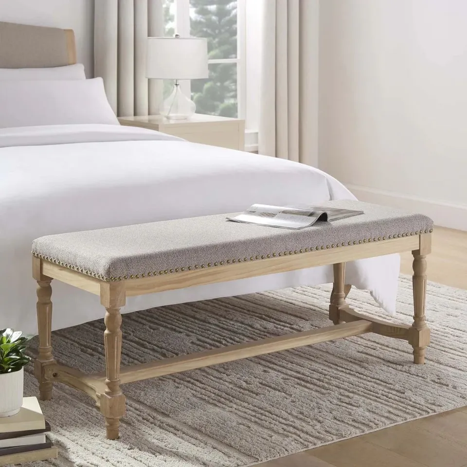 BOXED EMLEY BENCH - NATURAL CHEVRON