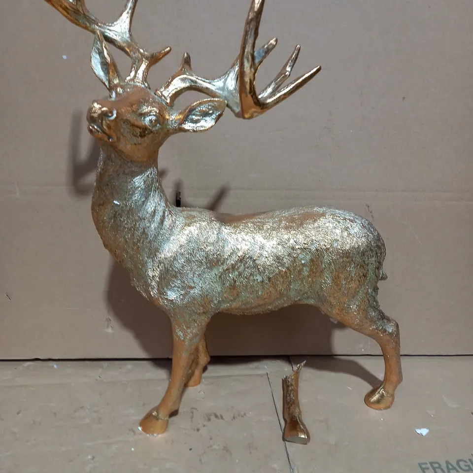ALISON CORK STANDING DECORATIVE GOLD STAG