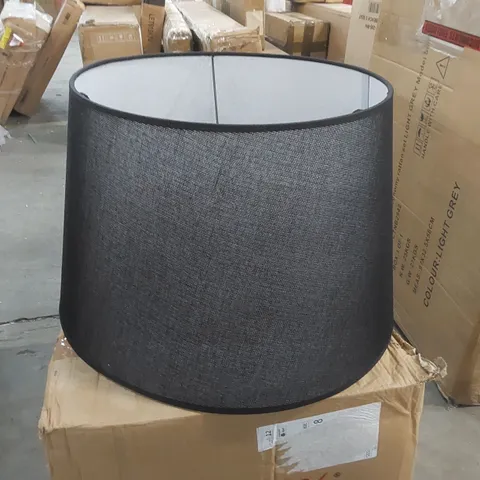 BOXED GREY TAPERED FLOOR STANDING LAMP SHADE 