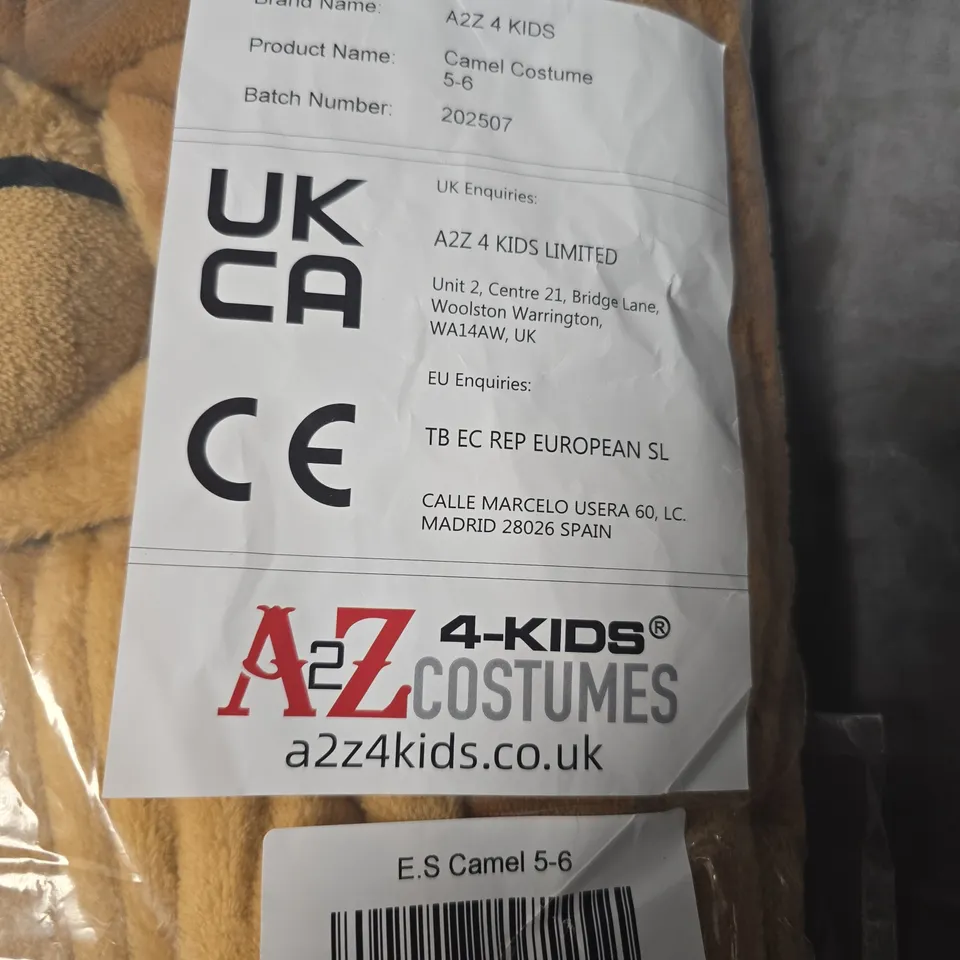 A2Z 4 KIDS CAMEL COSTUME, UK 5-6, FANCY DRESS