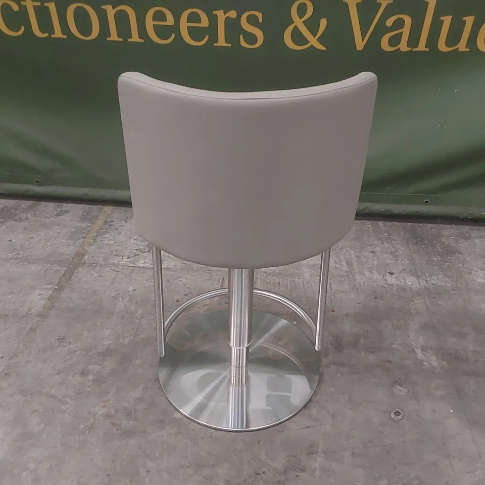 QUALITY DESIGNER MONZA STAINLESS STEEL AND PU LEATHER BAR STOOL