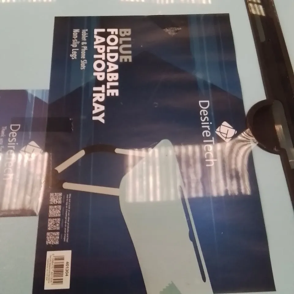 DESIRETECH FOLDABLE LAPTOP TRAY BLUE 