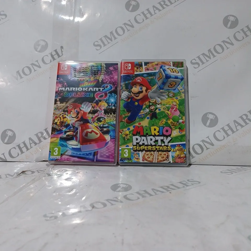 2 ASSORTED NINTENDO SWITCH GAMES TO INCLUDE: MARIOKART DELUXE 8 & MARIO PARTY