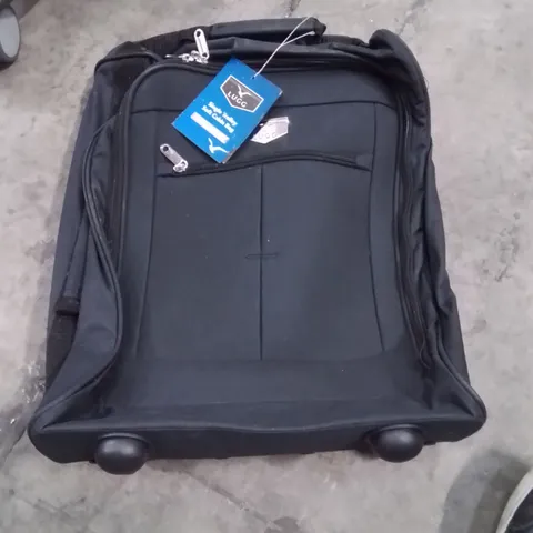 LUGG SINGLE TROLLEY SOFT CABIN BAG BLACK