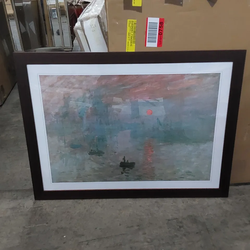 MONET - IMPRESSION SUNRISE - FRAMED PICTURE PRINT 